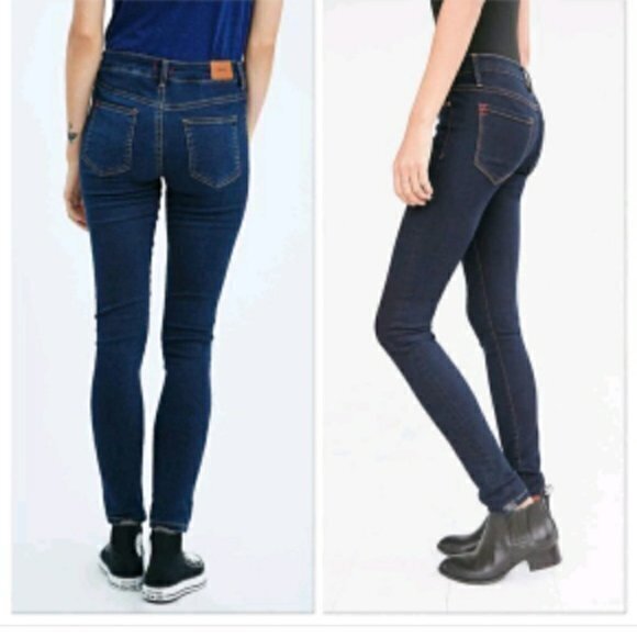 URBAN OUTFITTERS BDG Mid Rise Cigarette Jeans‎ WOMENS SIZE 27X30 BLUE SKINNY - Picture 1 of 7